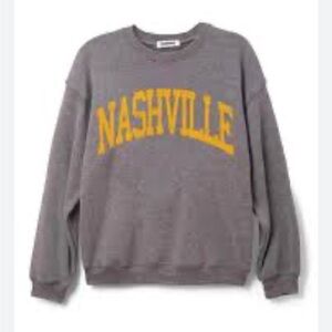 DAYDREAMER Nashville Boyfriend Crewneck Heather Grey Fleece Cozy NEW